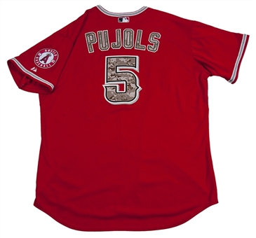 2014 Albert Pujols Game Used Home Run Los Angeles Angels Road Jersey (MLB Auth)